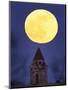 Blue Moon Rises Above Dyche Hall at the University of Kansas-null-Mounted Premium Photographic Print