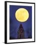 Blue Moon Rises Above Dyche Hall at the University of Kansas-null-Framed Photographic Print