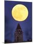 Blue Moon Rises Above Dyche Hall at the University of Kansas-null-Mounted Photographic Print