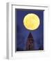 Blue Moon Rises Above Dyche Hall at the University of Kansas-null-Framed Photographic Print