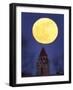 Blue Moon Rises Above Dyche Hall at the University of Kansas-null-Framed Photographic Print
