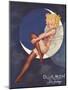 Blue Moon Silk stockings, Womens Glamour Pin-Ups Nylons Hosiery, USA, 1920-null-Mounted Giclee Print