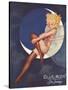 Blue Moon Silk stockings, Womens Glamour Pin-Ups Nylons Hosiery, USA, 1920-null-Stretched Canvas