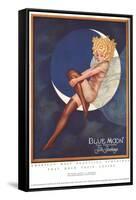 Blue Moon Silk stockings, Womens Glamour Pin-Ups Nylons Hosiery, USA, 1920-null-Framed Stretched Canvas