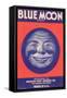 Blue Moon Vegetable Label - Los Angeles, CA-Lantern Press-Framed Stretched Canvas