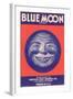 Blue Moon Vegetable Label - Los Angeles, CA-Lantern Press-Framed Art Print