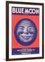 Blue Moon Vegetable Label - Los Angeles, CA-Lantern Press-Framed Art Print