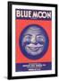 Blue Moon Vegetable Label - Los Angeles, CA-Lantern Press-Framed Art Print