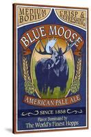 Blue Moose Pale Ale - Vintage Sign-Lantern Press-Stretched Canvas