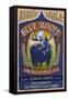 Blue Moose Pale Ale - Vintage Sign-Lantern Press-Framed Stretched Canvas