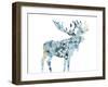 Blue Moose Triangles-OnRei-Framed Art Print