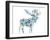 Blue Moose Triangles-OnRei-Framed Art Print