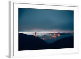 Blue Morning Mood and Golden Gate, San Francisco-Vincent James-Framed Photographic Print