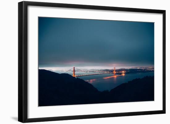 Blue Morning Mood and Golden Gate, San Francisco-Vincent James-Framed Photographic Print