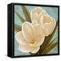 Blue Morning Tulips I-Vivien Rhyan-Framed Stretched Canvas