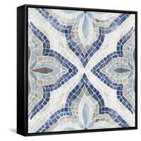 Blue Morrocan Tile-Eva Watts-Framed Stretched Canvas