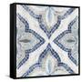 Blue Morrocan Tile-Eva Watts-Framed Stretched Canvas