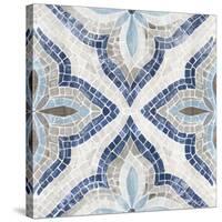 Blue Morrocan Tile-Eva Watts-Stretched Canvas