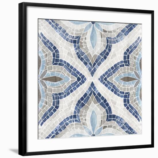 Blue Morrocan Tile-Eva Watts-Framed Art Print