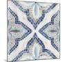Blue Morrocan Tile-Eva Watts-Mounted Art Print