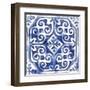 Blue Mosaic Tile II-Eva Watts-Framed Art Print