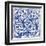 Blue Mosaic Tile II-Eva Watts-Framed Art Print