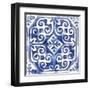 Blue Mosaic Tile II-Eva Watts-Framed Art Print