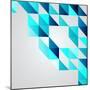 Blue Mosaic Vector Background | Eps10 Illustration-HunThomas-Mounted Art Print