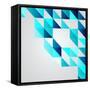 Blue Mosaic Vector Background | Eps10 Illustration-HunThomas-Framed Stretched Canvas
