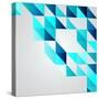 Blue Mosaic Vector Background | Eps10 Illustration-HunThomas-Stretched Canvas