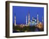 Blue Mosque at Dusk, Istanbul, Turkey-Neil Farrin-Framed Photographic Print
