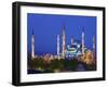 Blue Mosque at Dusk, Istanbul, Turkey-Neil Farrin-Framed Photographic Print