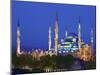 Blue Mosque at Dusk, Istanbul, Turkey-Neil Farrin-Mounted Photographic Print