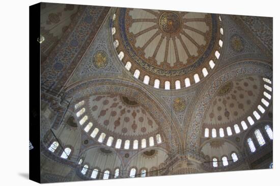 Blue Mosque Ceiling-Charles Bowman-Stretched Canvas