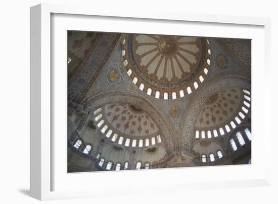 Blue Mosque Ceiling-Charles Bowman-Framed Photographic Print