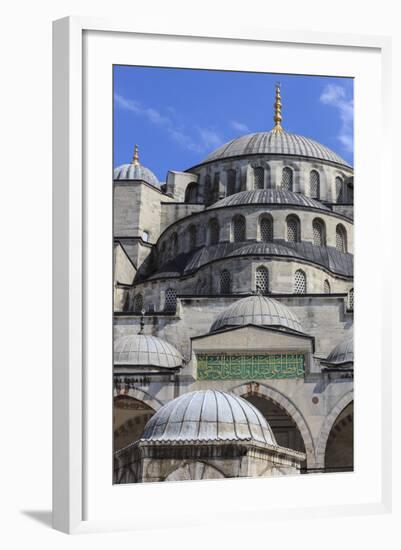 Blue Mosque Domes under an Intense Blue Sky-Eleanor Scriven-Framed Photographic Print