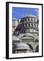 Blue Mosque Domes under an Intense Blue Sky-Eleanor Scriven-Framed Photographic Print