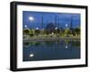 Blue Mosque in Evening, Reflected in Pond, Sultanahmet Square, Istanbul, Turkey, Europe-Martin Child-Framed Photographic Print