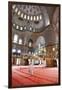 Blue Mosque Interior, UNESCO World Heritage Site, Mullah in Foreground, Istanbul, Turkey, Europe-James Strachan-Framed Premium Photographic Print