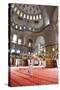 Blue Mosque Interior, UNESCO World Heritage Site, Mullah in Foreground, Istanbul, Turkey, Europe-James Strachan-Stretched Canvas