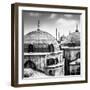 Blue Mosque or Sultan Ahmed Mosque Viewed Trough the Window of Hagia Sophia, Former Orthodox Patria-Matej Kastelic-Framed Photographic Print