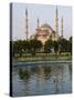 Blue Mosque Reflected in Pond, Sultanahmet Square, Istanbul, Turkey, Europe-Martin Child-Stretched Canvas
