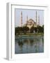 Blue Mosque Reflected in Pond, Sultanahmet Square, Istanbul, Turkey, Europe-Martin Child-Framed Photographic Print