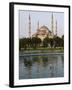 Blue Mosque Reflected in Pond, Sultanahmet Square, Istanbul, Turkey, Europe-Martin Child-Framed Photographic Print