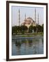 Blue Mosque Reflected in Pond, Sultanahmet Square, Istanbul, Turkey, Europe-Martin Child-Framed Photographic Print