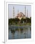 Blue Mosque Reflected in Pond, Sultanahmet Square, Istanbul, Turkey, Europe-Martin Child-Framed Photographic Print