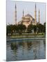 Blue Mosque Reflected in Pond, Sultanahmet Square, Istanbul, Turkey, Europe-Martin Child-Mounted Photographic Print