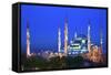 Blue Mosque (Sultan Ahmet Camii), UNESCO World Heritage Site, at Dusk, Istanbul, Turkey, Europe-Neil Farrin-Framed Stretched Canvas