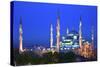 Blue Mosque (Sultan Ahmet Camii), UNESCO World Heritage Site, at Dusk, Istanbul, Turkey, Europe-Neil Farrin-Stretched Canvas