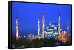 Blue Mosque (Sultan Ahmet Camii), UNESCO World Heritage Site, at Dusk, Istanbul, Turkey, Europe-Neil Farrin-Framed Stretched Canvas